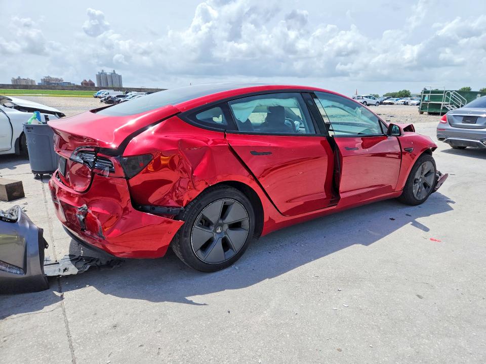 2022 Tesla Model 3 VIN 5YJ3E1EA3NF103170 COPART salvage auction — REAR END, La - Cert Of Title-Salvage, sold $1,800 on 2026-07-08 (photo 3)