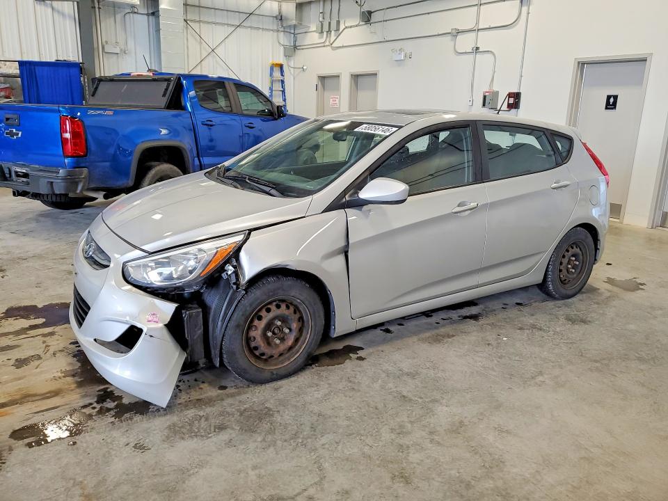 2016 Hyundai Accent VIN KMHCT5AE6GU276337 COPART salvage auction — FRONT END, On - Permit Salvage, sold $1,050 on 2026-07-16 (photo 1)