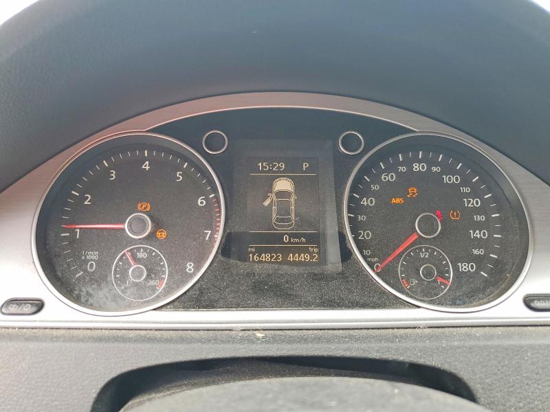 2013 Volkswagen Passat cc VIN WVWBN7AN6DE513226 COPART salvage auction — REAR END, Fl - Cert Of Title Slvg Rebuildable, sold $600 on 2026-07-08 (photo 9)