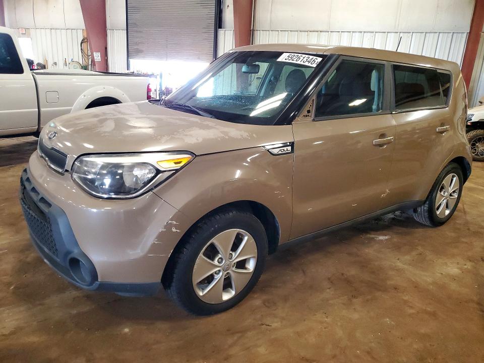 2015 Kia Soul VIN KNDJN2A27F7231978 COPART salvage auction — FRONT END, MI - CERTIFICATE OF TITLE, sold $500 on 2026-07-31 (photo 1)