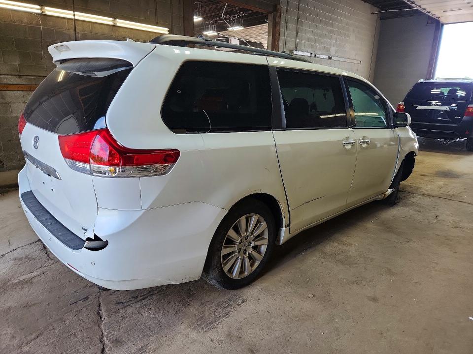 2011 Toyota Sienna VIN 5TDDK3DC7BS011837 COPART salvage auction — FRONT END, NY - MV-907A SALVAGE CERTIFICATE, sold $2,150 on 2026-07-13 (photo 3)