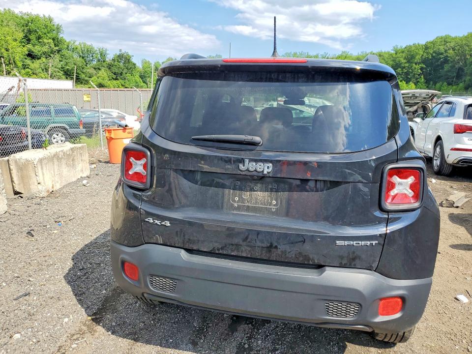 2017 Jeep Renegade VIN ZACCJBAB1HPG29908 COPART salvage auction — FRONT END, MD - CERT OF SALVAGE > 75% DAMAGE, sold $500 on 2026-07-30 (photo 6)