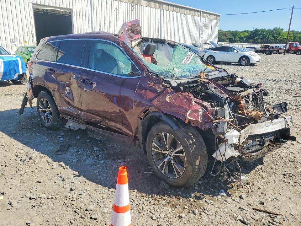 2017 Toyota Highlander VIN 5TDBZRFH9HS411843 COPART salvage auction — ALL OVER, Nj - Cert Of Title-Salvage, sold $1,950 on 2026-07-22 (photo 4)