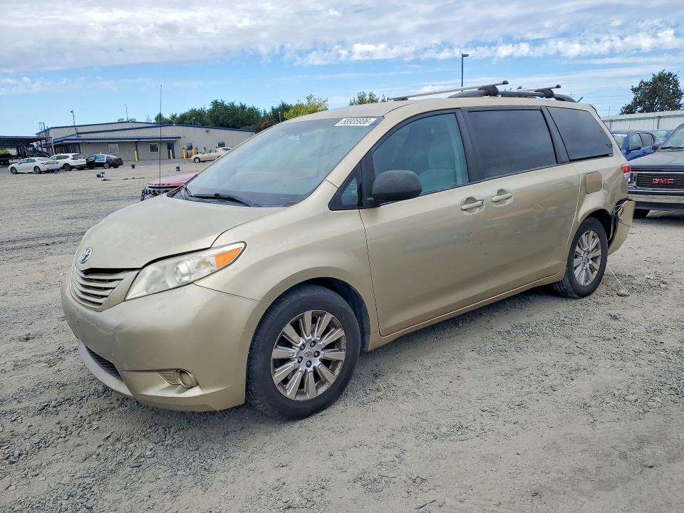 2011 Toyota Sienna VIN 5TDJK3DC1BS002960 COPART salvage auction — REAR END, Ca - Salvage Certificate, sold $15 on 2026-07-28 (photo 1)