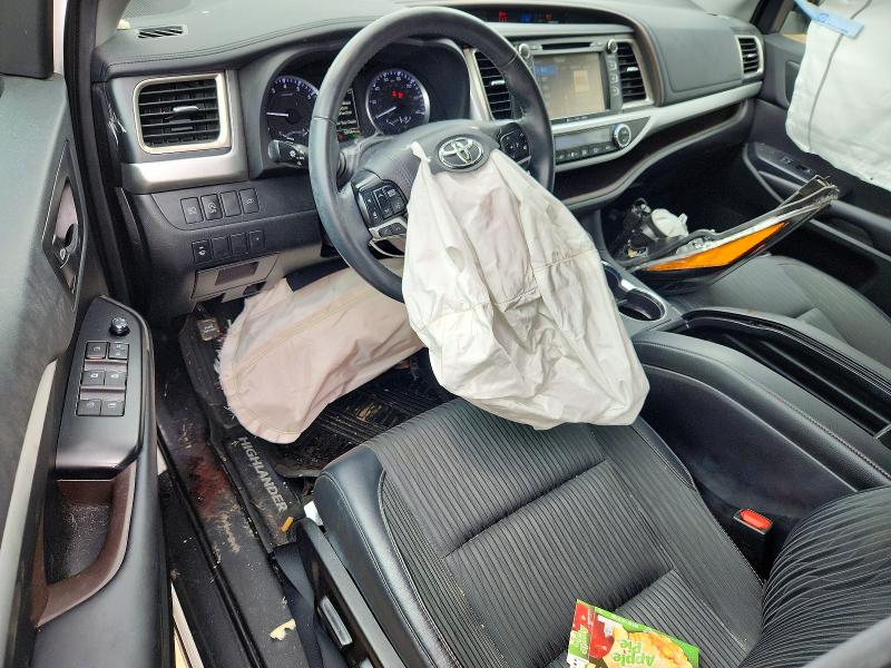 2019 Toyota Highlander VIN 5TDBZRFH3KS729898 COPART salvage auction — FRONT END, Va - Cert Of Title - Salvage, sold $3,100 on 2026-07-28 (photo 8)