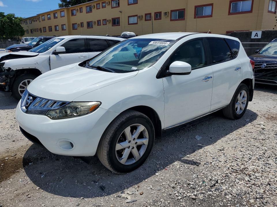 2010 Nissan Murano VIN JN8AZ1MU8AW012784 COPART salvage auction — REAR END, Fl - Cert Of Title Slvg Rebuildable, sold $575 on 2026-07-10 (photo 1)