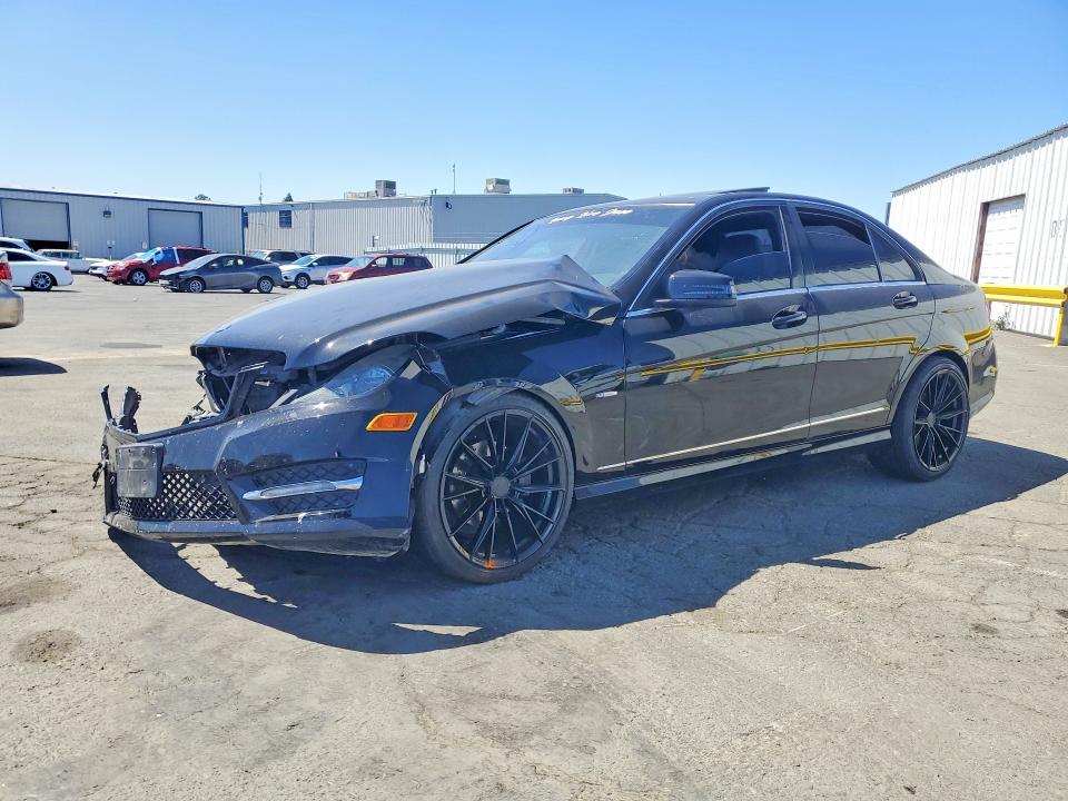 2012 Mercedes-benz C-klasse VIN WDDGF4HB2CR207313 COPART salvage auction — FRONT END, CA - SALVAGE CERTIFICATE, sold $425 on 2026-07-31 (photo 1)