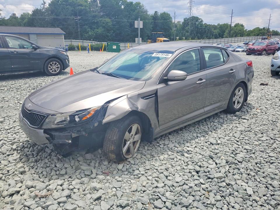 2015 Kia Optima VIN 5XXGM4A79FG351731 COPART salvage auction — FRONT END, Nc - Salvage Certificate Of Title, sold $250 on 2026-07-29 (photo 1)