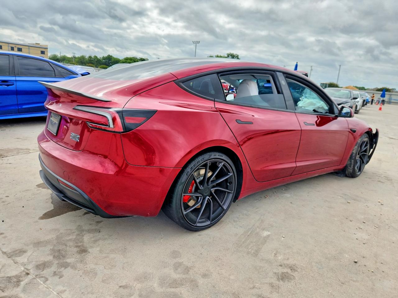 2024 Tesla Model 3 VIN 5YJ3E1ET5RF830219 COPART salvage auction — Front End, TX - SALVAGE VEHICLE TITLE, sold $16,100 on 2026-07-09 (photo 3)