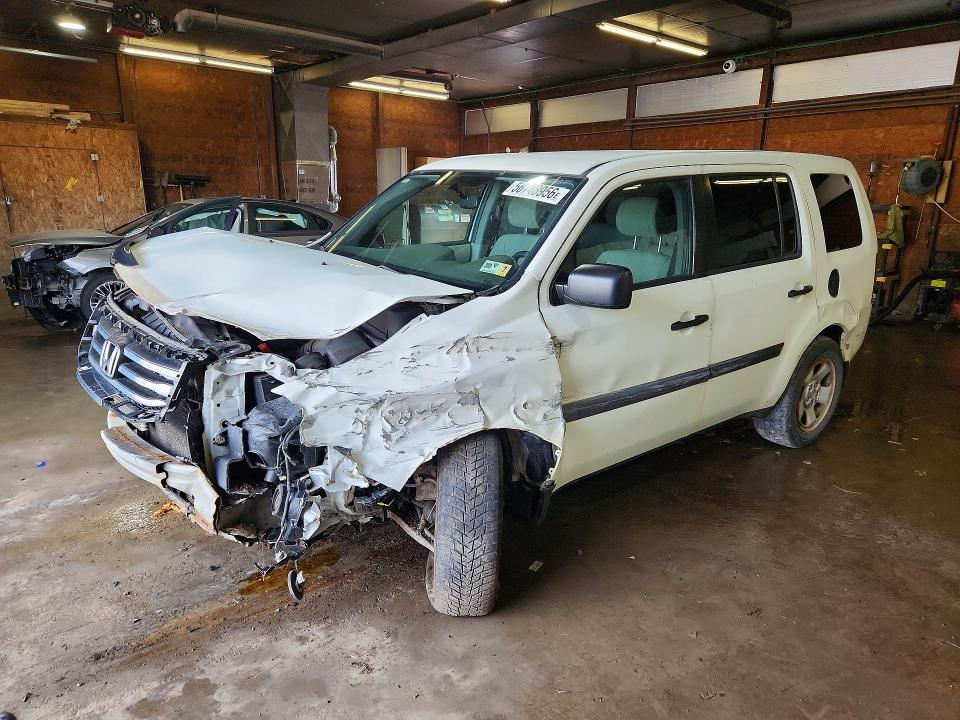 2013 Honda Pilot VIN 5FNYF4H29DB055679 COPART salvage auction — FRONT END, PA - CERTIFICATE OF SALVAGE, sold $225 on 2026-07-02 (photo 1)