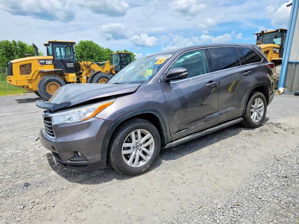 2016 Toyota VIN 5TDZARFHXGS023007 COPART salvage auction — FRONT END, Pa - Certificate Of Salvage, sold $3,350 on 2026-07-02 (photo 1)