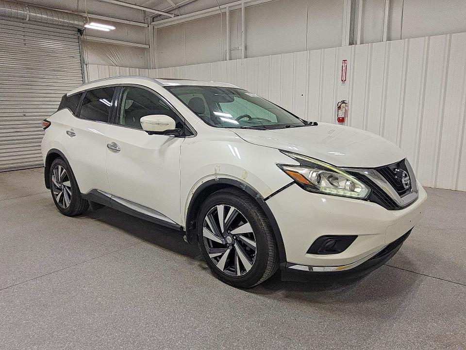 2015 Nissan Murano VIN 5N1AZ2MG0FN240296 COPART salvage auction — FRONT END, Az - Certificate Of Title, sold $1,400 on 2026-07-30 (photo 4)