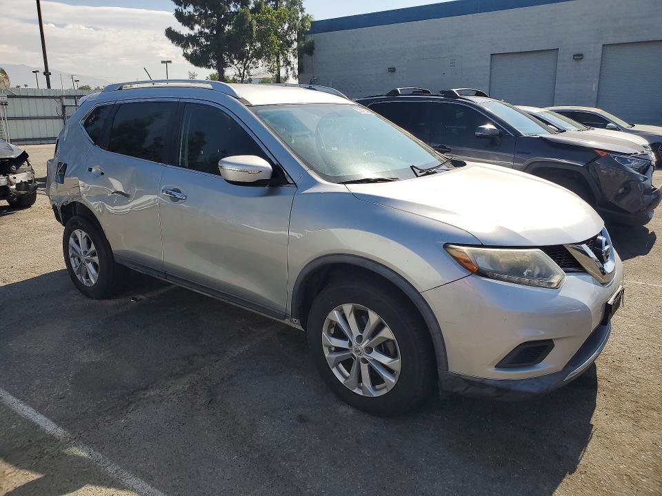 2015 Nissan Rogue VIN KNMAT2MT3FP527106 COPART salvage auction — REAR END, CA - SALVAGE CERTIFICATE, sold $1,250 on 2026-07-28 (photo 4)