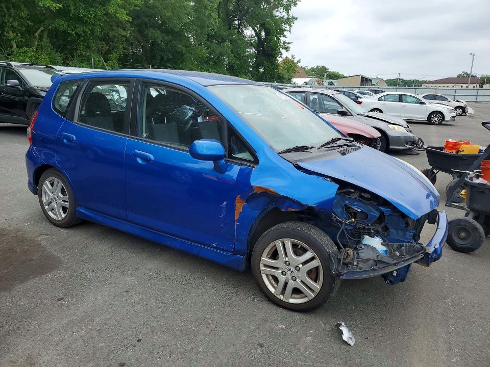 2008 Honda Fit VIN JHMGD37608S033710 COPART salvage auction — FRONT END, Nj - Cert Of Title-Salvage, sold $425 on 2026-07-28 (photo 4)