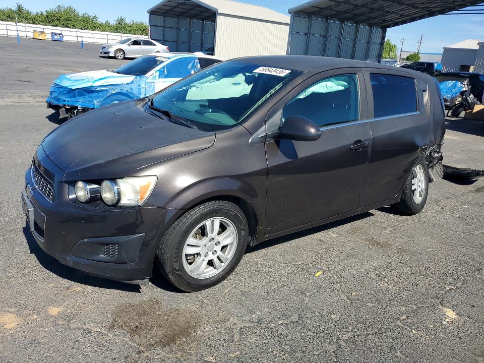 2015 Chevrolet SONIC VIN 1G1JC6SH2F4121639 COPART salvage auction — REAR END, Ca - Salvage Certificate, sold $250 on 2026-07-09 (photo 1)