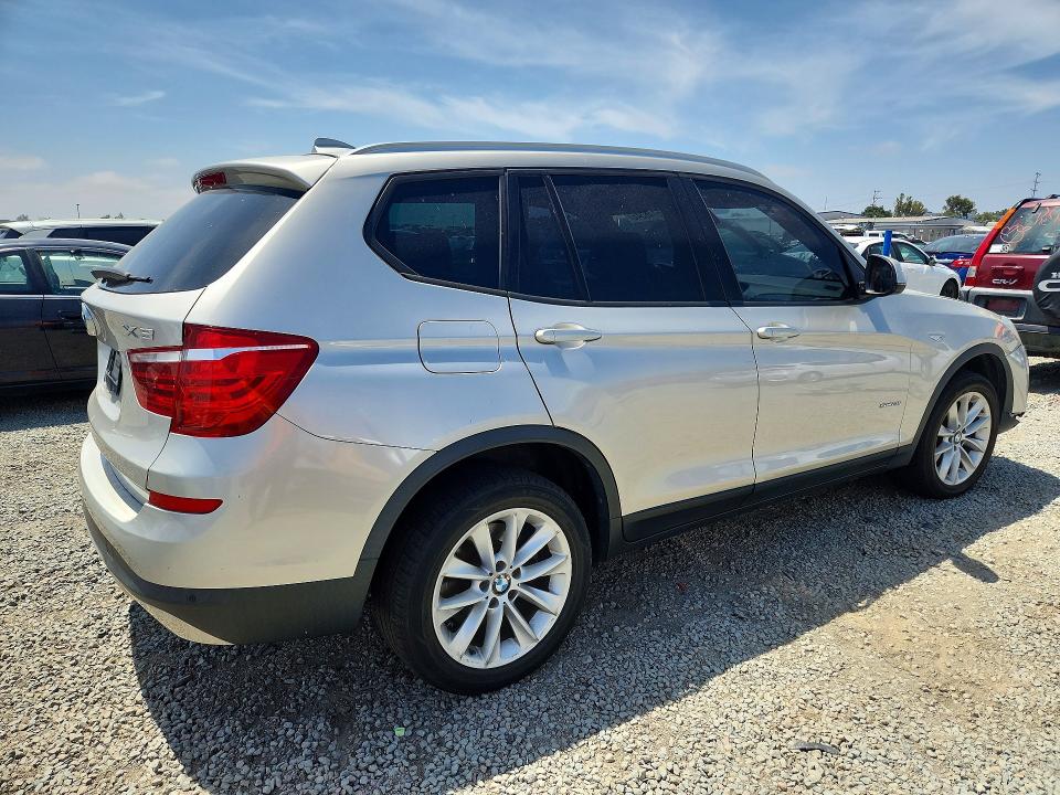 2017 BMW X3 VIN 5UXWZ7C38H0V89842 COPART salvage auction — FRONT END, Ca - Salvage Certificate, sold $1,650 on 2026-07-02 (photo 3)