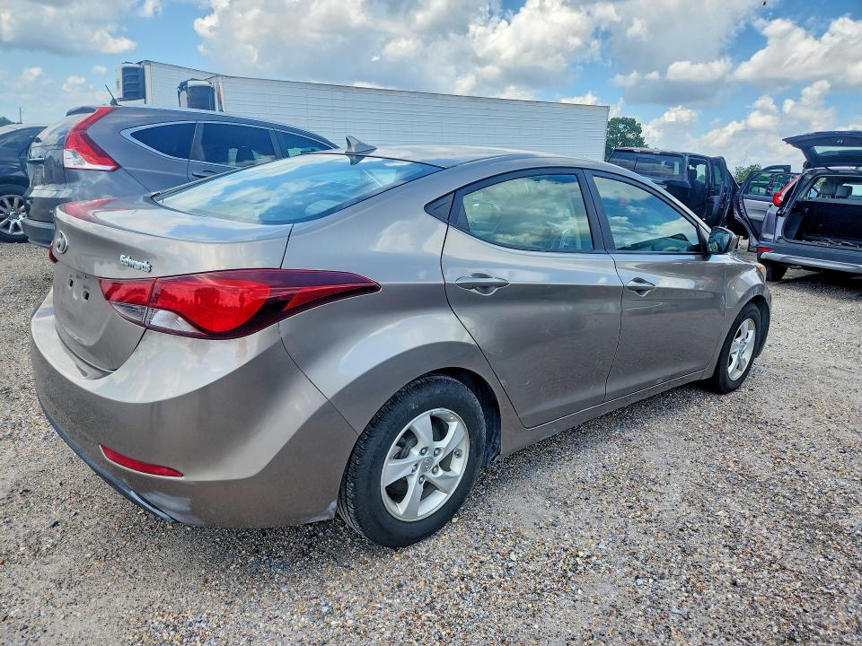 2014 Hyundai Elantra VIN 5NPDH4AE0EH521774 COPART salvage auction — MECHANICAL, Fl - Certificate Of Title, sold $1,750 on 2026-07-02 (photo 3)