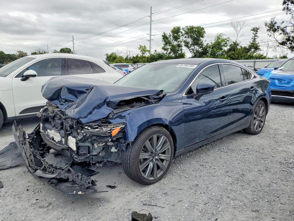 2019 Mazda 6 VIN JM1GL1TY6K1504370 COPART salvage auction — FRONT END, Fl - Certificate Of Destruction, sold $800 on 2026-07-06 (photo 1)