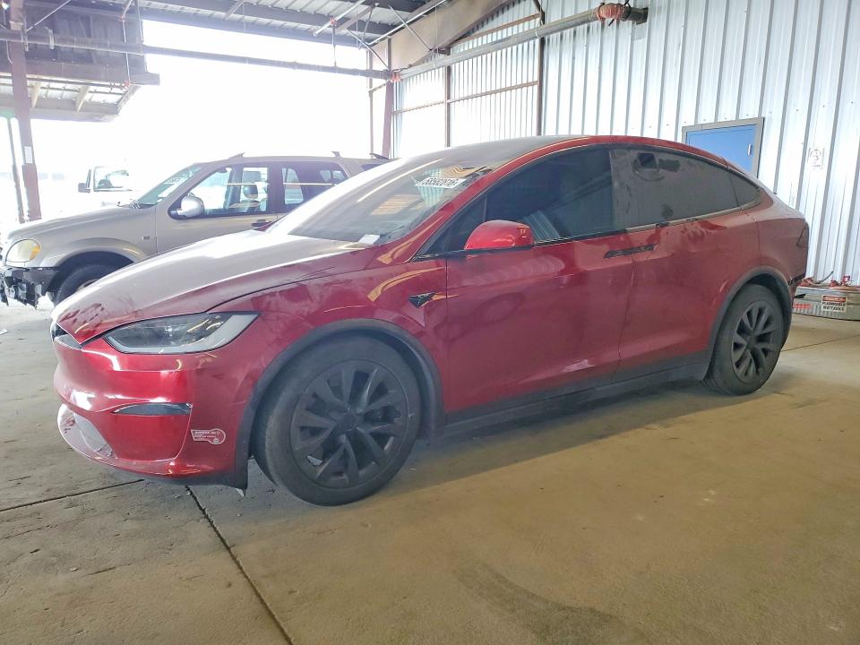 2023 Tesla Model x VIN 7SAXCBE50PF419521 COPART salvage auction — REAR END, CA - SALVAGE CERTIFICATE, sold $29,750 on 2026-07-13 (photo 1)