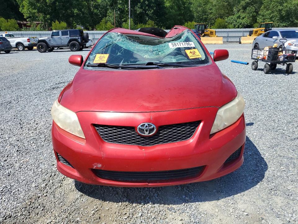 2009 Toyota Corolla VIN JTDBL40E59J023994 COPART salvage auction — ROOF, Nc - Salvage Certificate Of Title, sold $550 on 2026-07-23 (photo 5)
