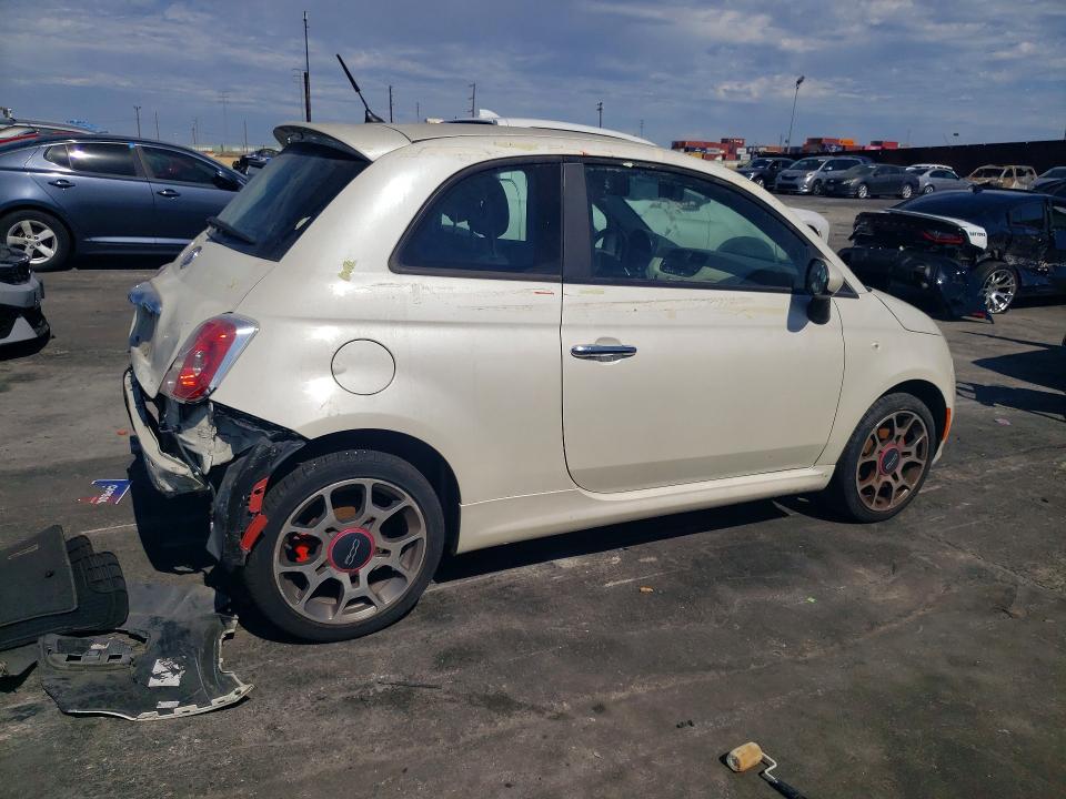 2012 Fiat 500 VIN 3C3CFFBR5CT212253 COPART salvage auction — REAR END, Ca - Salvage Certificate, sold $500 on 2026-08-14 (photo 3)