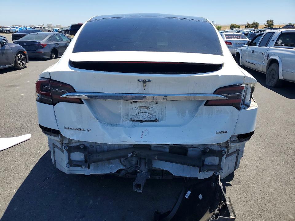 2016 Tesla Model x VIN 5YJXCAE23GF003279 COPART salvage auction — REAR END, Ca - Salvage Certificate, sold $5,600 on 2026-07-13 (photo 6)