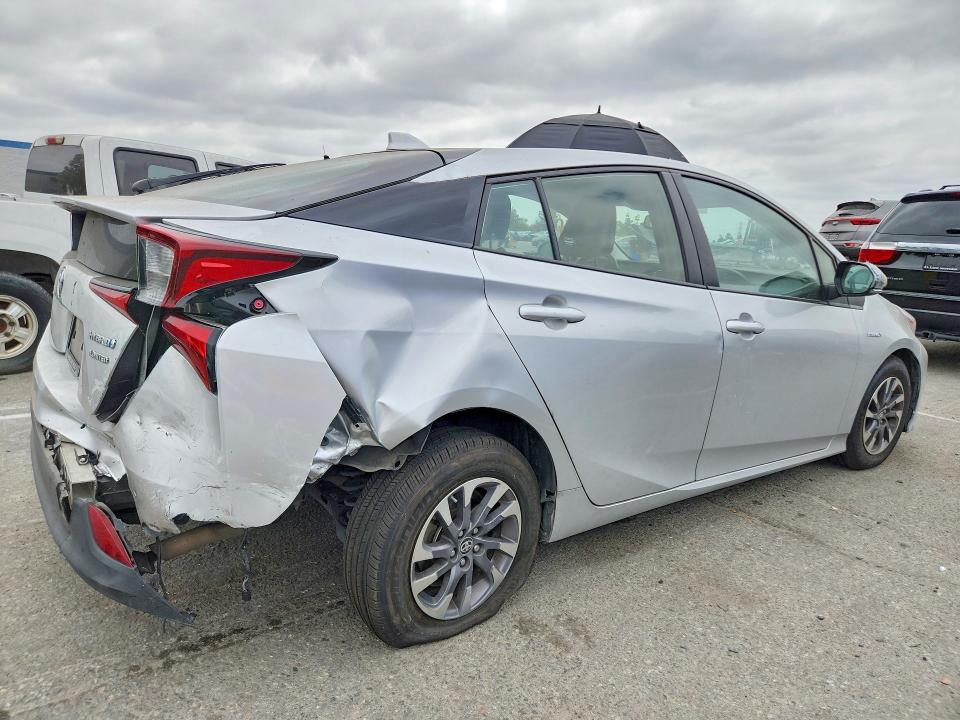2021 Toyota Prius VIN JTDKAMFU5M3134790 COPART salvage auction — REAR END, Ca - Salvage Certificate, sold $1,450 on 2026-07-21 (photo 3)