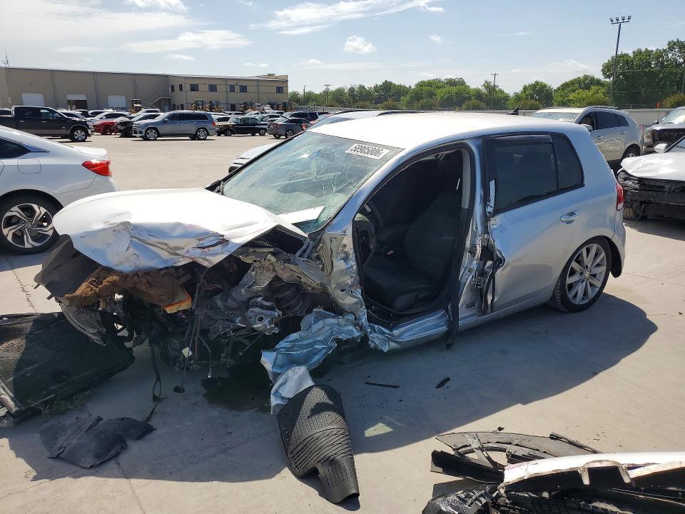 2011 Volkswagen Golf VIN WVWDM7AJ8BW202753 COPART salvage auction — FRONT END, TX - SALVAGE VEHICLE TITLE (P), sold $350 on 2026-07-09 (photo 1)