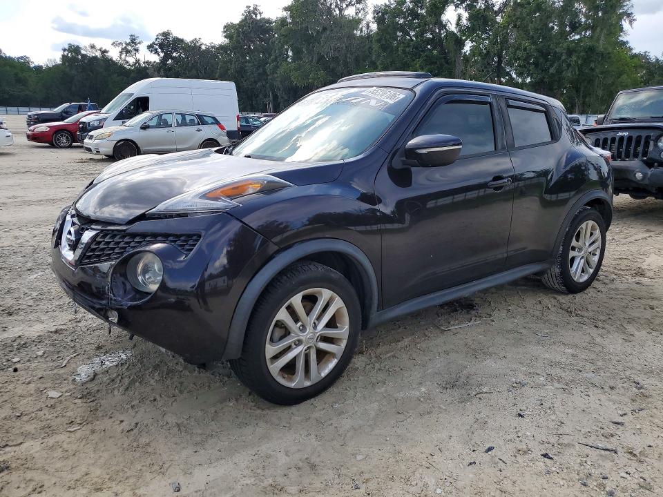 2016 Nissan Juke VIN JN8AF5MR5GT610174 COPART salvage auction — FRONT END, FL - CERT OF TITLE SLVG REBUILDABLE, sold $375 on 2026-07-28 (photo 1)