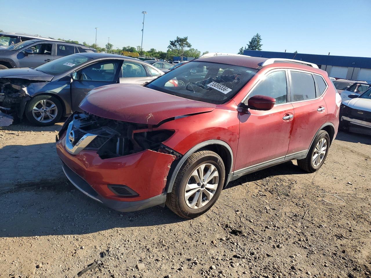 2016 Nissan Rogue VIN KNMAT2MT7GP729867 COPART salvage auction — Front End, MI - CERTIFICATE OF TITLE, sold $900 on 2026-07-10 (photo 1)