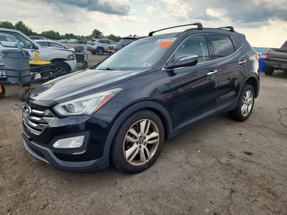 2014 Hyundai Santa fe VIN 5XYZWDLA9EG225956 COPART salvage auction — UNDERCARRIAGE, Pa - Certificate Of Salvage, sold $1,600 on 2026-07-14 (photo 1)