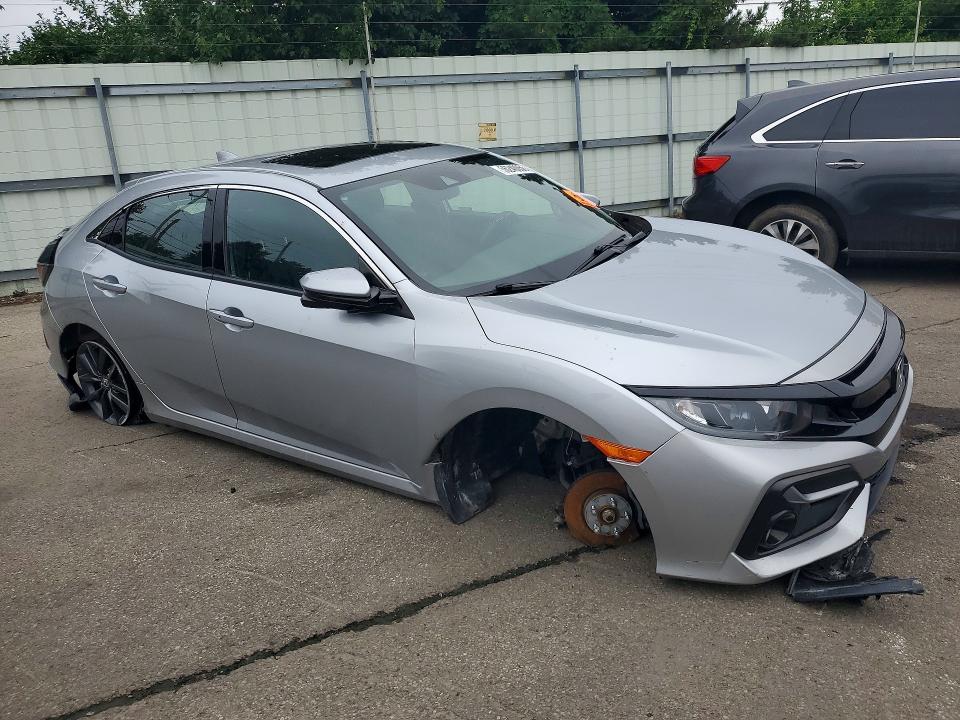 2021 Honda Civic VIN SHHFK7H62MU200857 COPART salvage auction — UNDERCARRIAGE, Oh - Cert Of Title-Salvage, sold $7,500 on 2026-07-17 (photo 4)