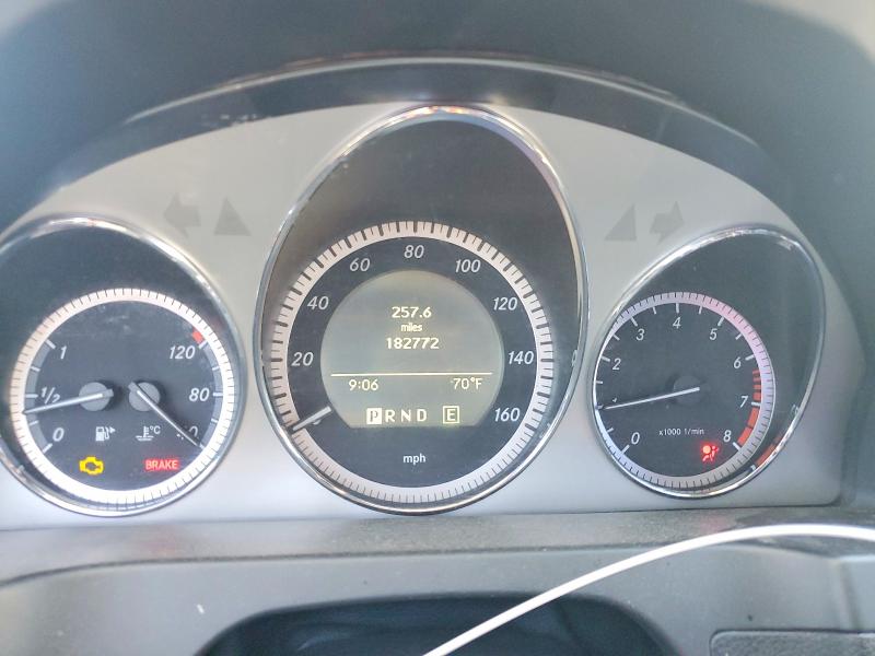 2011 Mercedes-benz C class VIN WDDGF8BB4BR140776 COPART salvage auction — FRONT END, Ut - Salvage Certificate, sold $150 on 2026-07-20 (photo 9)