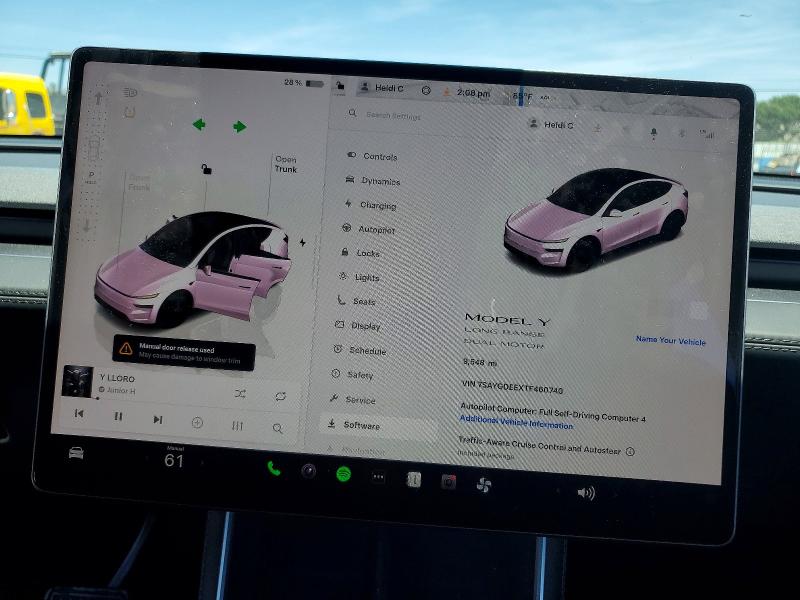 2026 Tesla Model y VIN 7SAYGDEEXTF460740 COPART salvage auction — SIDE, Ca - Salvage Certificate, sold $8,500 on 2026-07-21 (photo 9)