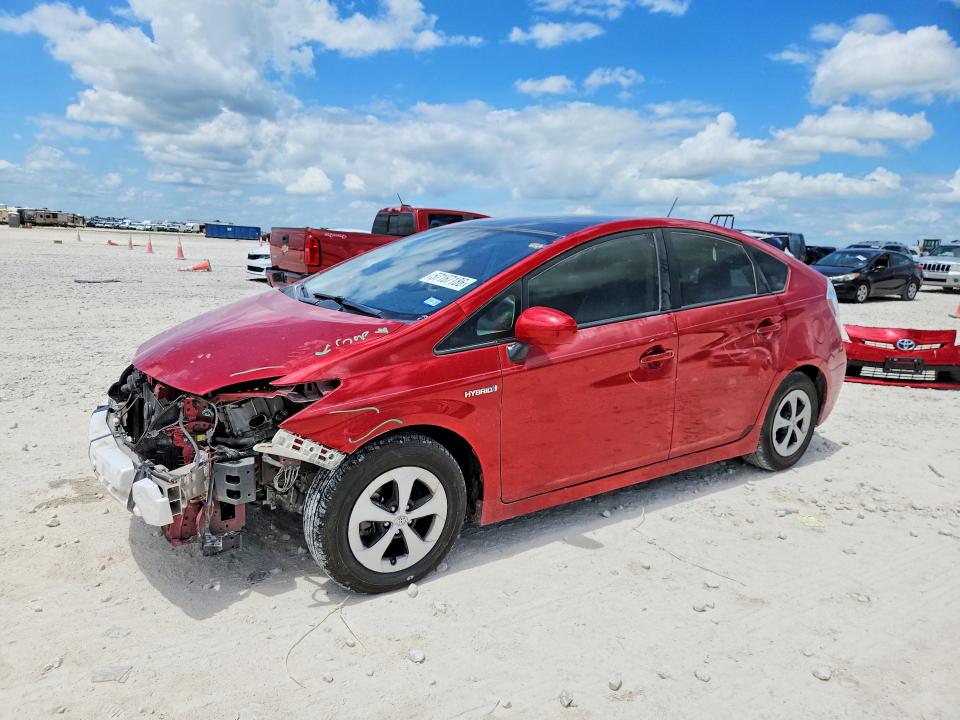2015 Toyota Prius VIN JTDKN3DU3F1906557 COPART salvage auction — FRONT END, Tx - Salvage Vehicle Title, sold $2,600 on 2026-08-13 (photo 1)