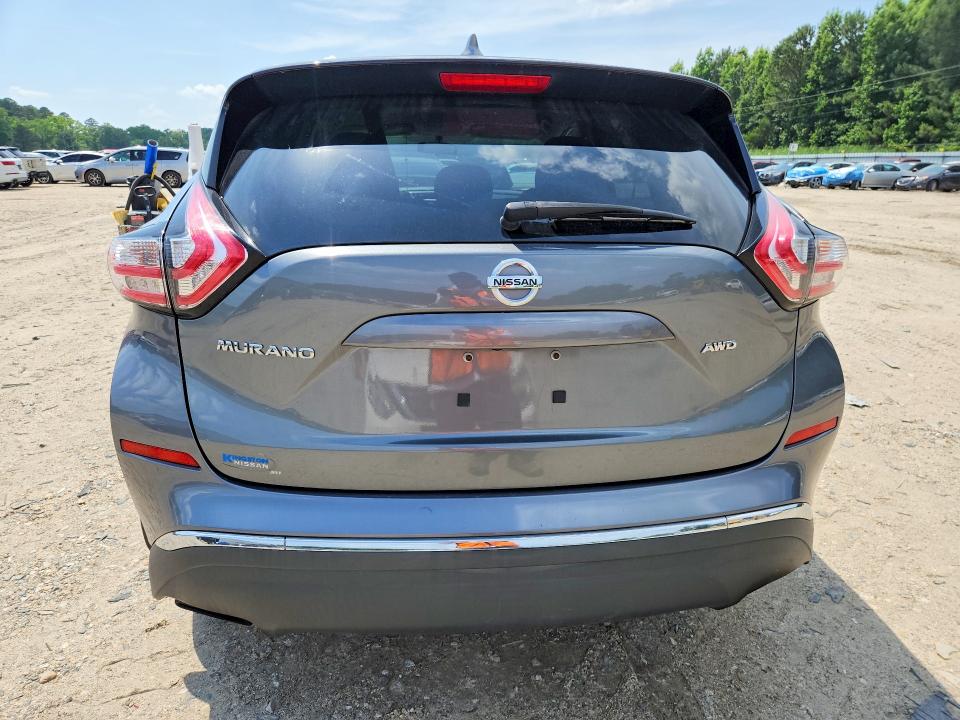 2017 Nissan Murano VIN 5N1AZ2MH8HN189822 COPART salvage auction — MINOR DENT/SCRATCHES, VA - CERTIFICATE OF TITLE, sold $1,700 on 2026-07-09 (photo 6)