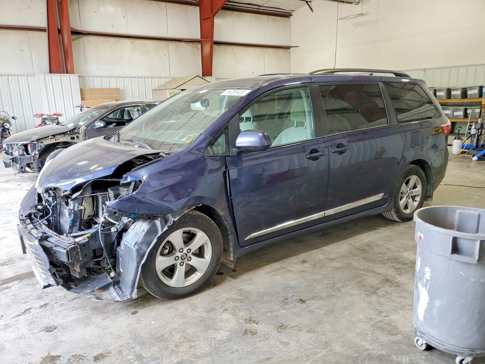 2018 Toyota Sienna VIN 5TDKZ3DC7JS956725 COPART salvage auction — FRONT END, Ny - Mv-907A Salvage Certificate, sold $1,750 on 2026-07-13 (photo 1)