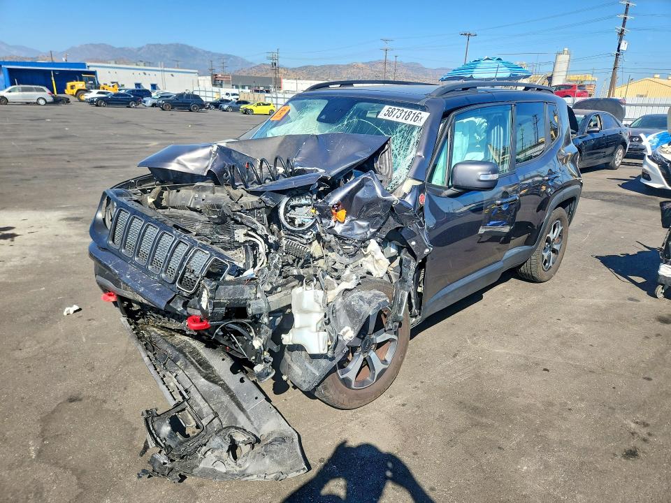 2021 Jeep Renegade VIN ZACNJDC1XMPM24538 COPART salvage auction — FRONT END, Ca - Salvage Certificate, sold $300 on 2026-08-05 (photo 1)
