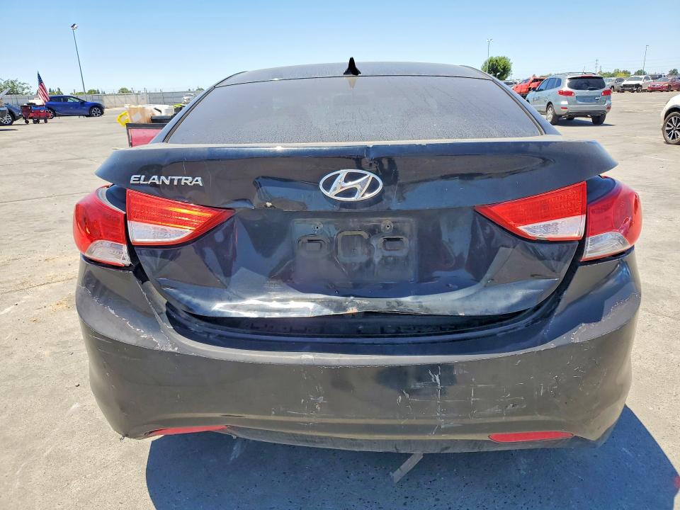 2012 Hyundai Elantra VIN KMHDH4AE1CU391972 COPART salvage auction — REAR END, Ca - Salvage Certificate, sold $975 on 2026-07-13 (photo 6)