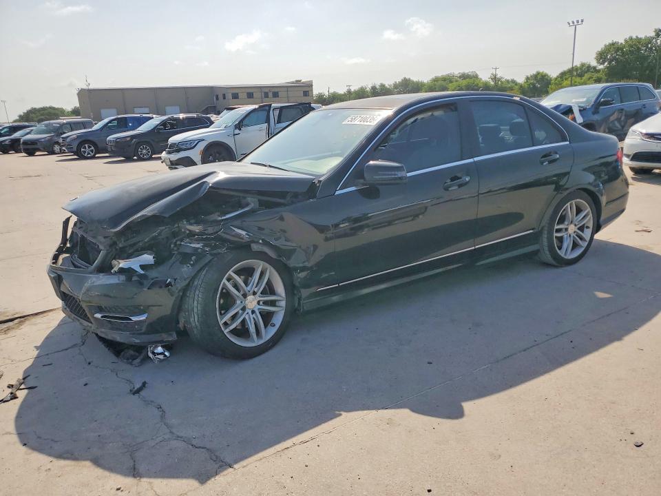 2013 Mercedes-benz C-klasse VIN WDDGF4HBXDA869897 COPART salvage auction — FRONT END, Tx - Salvage Vehicle Title, sold $900 on 2026-07-06 (photo 1)