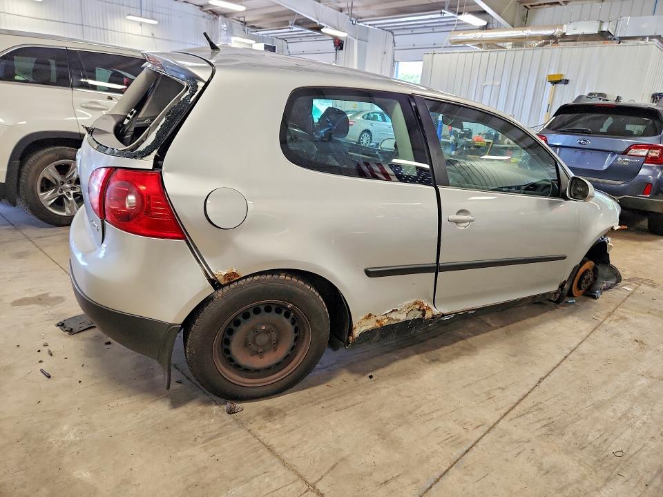 2007 Volkswagen Golf VIN WVWBR71K17W231567 COPART salvage auction — ALL OVER, Mn - Cert Of Title-Salvage, sold $250 on 2026-08-06 (photo 3)