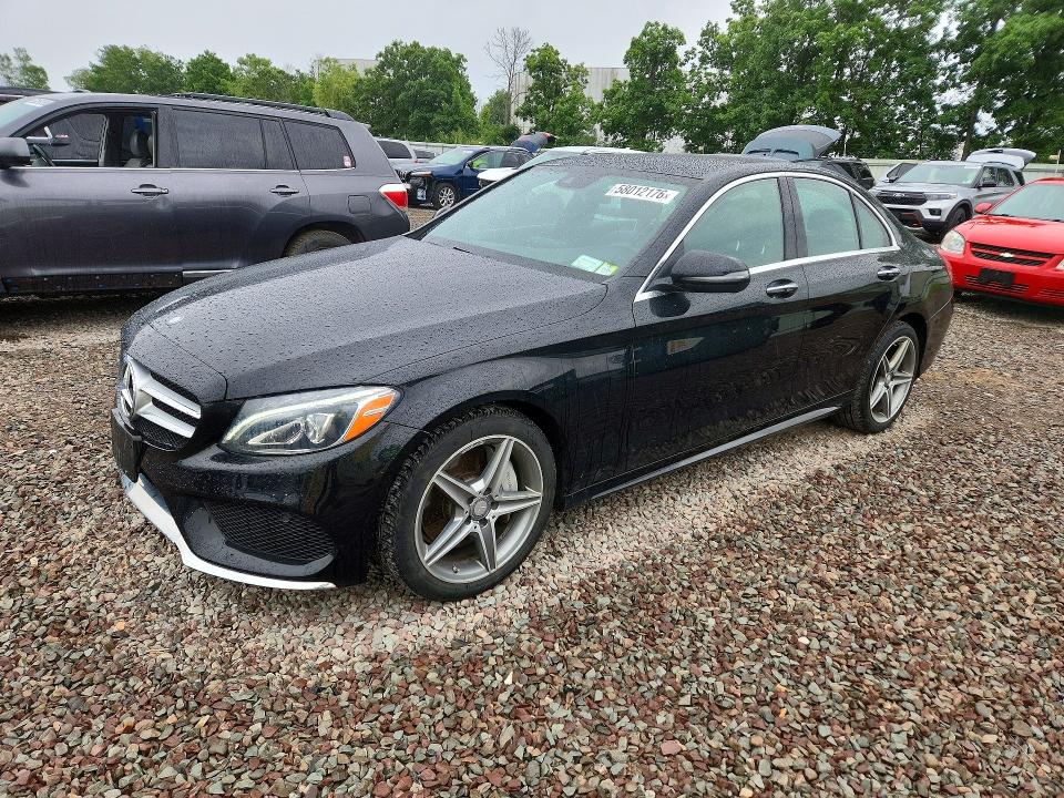 2016 Mercedes-benz C class VIN WDDWF4KB2GR143865 COPART salvage auction — REAR END, NY - MV-907A SALVAGE CERTIFICATE, sold $5,600 on 2026-07-13 (photo 1)