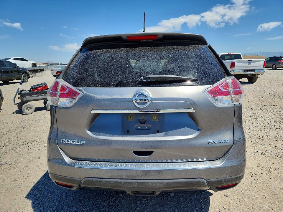 2016 Nissan Rogue VIN KNMAT2MVXGP608686 COPART salvage auction — FRONT END, Ut - Salvage Certificate, sold $1,250 on 2026-07-31 (photo 6)