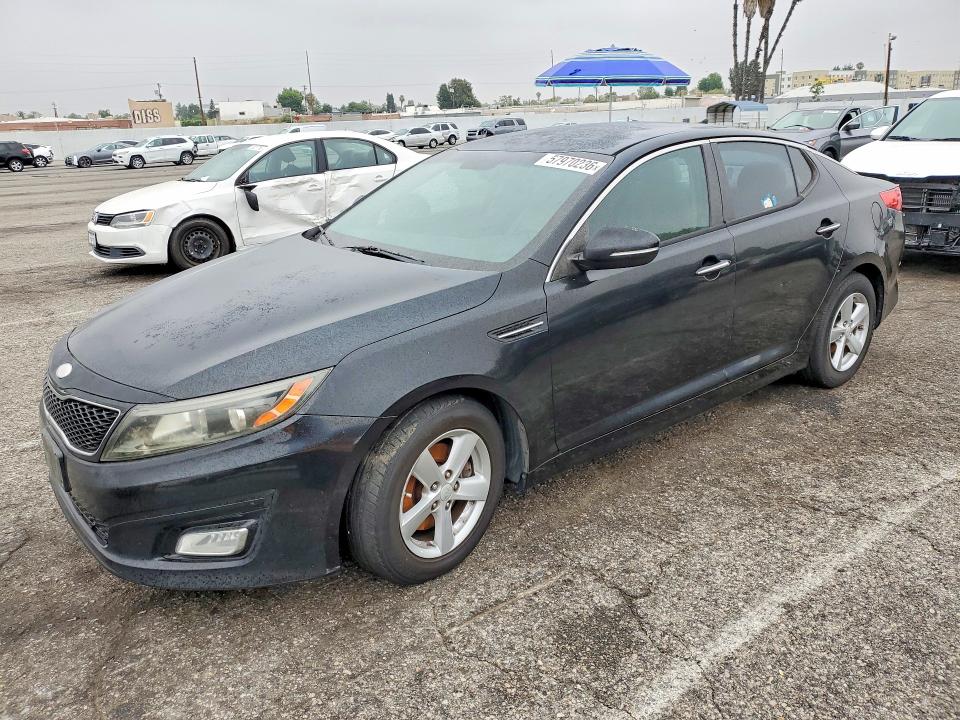 2014 Kia Optima VIN 5XXGM4A77EG265347 COPART salvage auction — FRONT END, Ca - Dis/Dlr/Exp Only Clean Title, sold $650 on 2026-07-10 (photo 1)