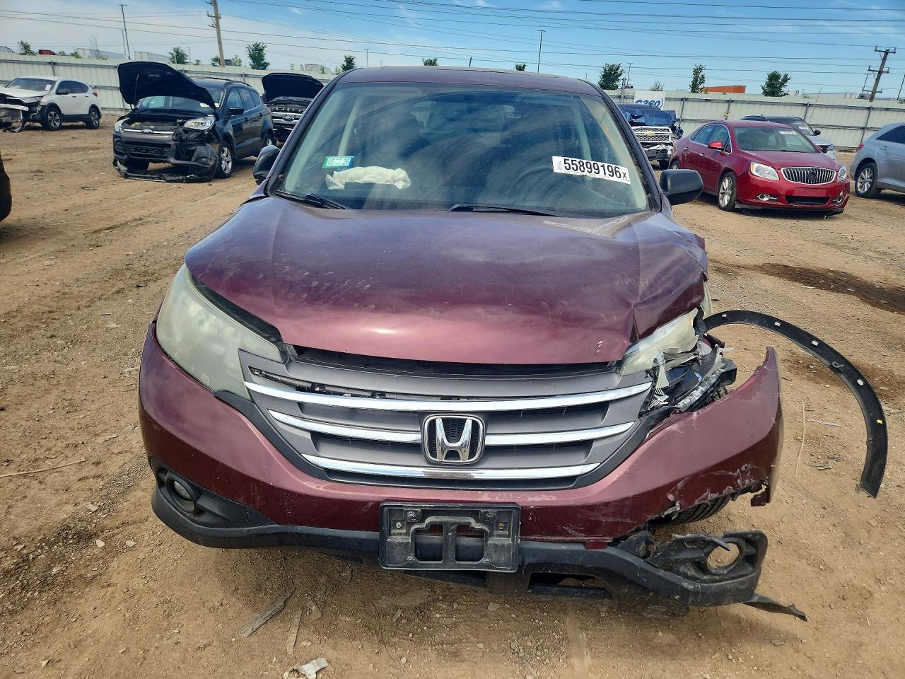 2013 Honda CR-V VIN 5J6RM4H56DL054064 COPART salvage auction — Front End, IL - SALVAGE CERTIFICATE, sold $2,700 on 2026-07-09 (photo 5)