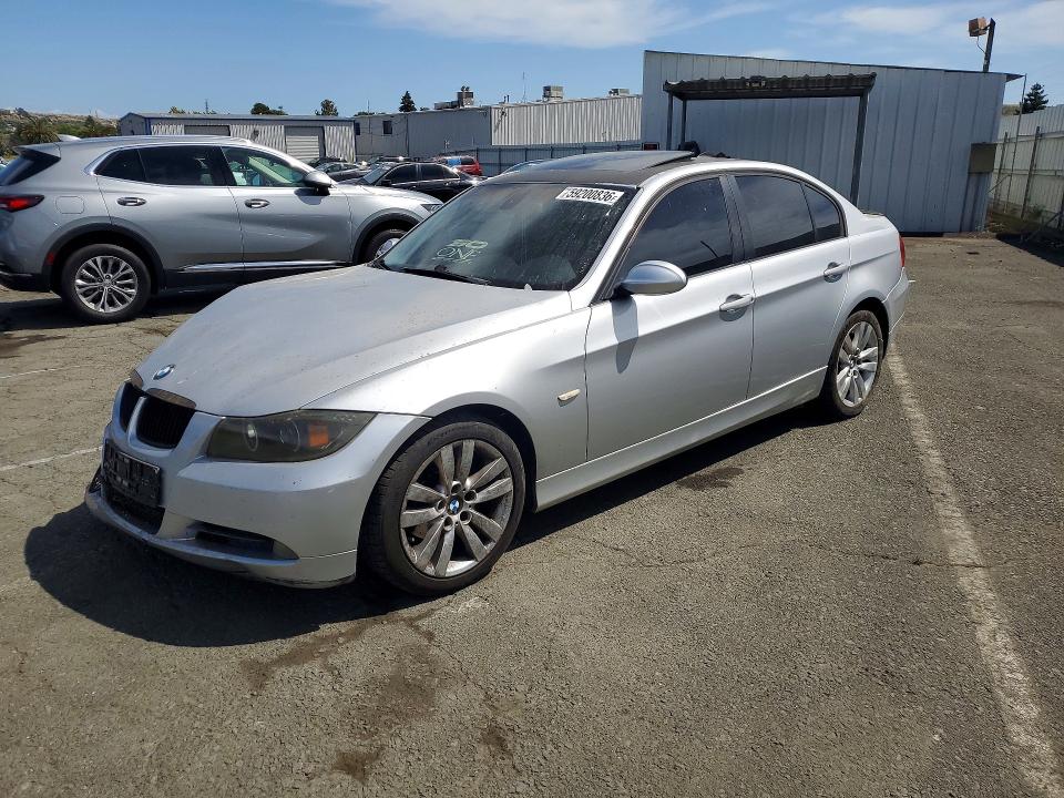 2007 BMW 3 series VIN WBAVC53567FZ70182 COPART salvage auction — FRONT END, CA - SALVAGE CERTIFICATE, sold $350 on 2026-07-17 (photo 1)