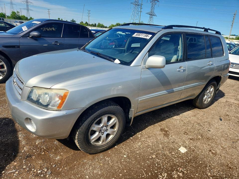 2003 Toyota Highlander VIN JTEGF21A130112144 COPART salvage auction — MINOR DENT/SCRATCHES, Il - Certificate Of Title, sold $425 on 2026-07-28 (photo 1)