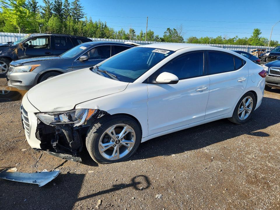 2018 Hyundai Elantra VIN KMHD84LF8JU615869 COPART salvage auction — FRONT END, ON - PERMIT NO BRAND - UNFIT, sold $3,000 on 2026-07-07 (photo 1)