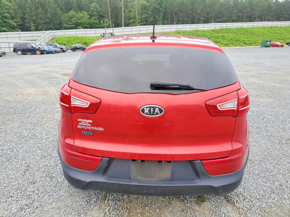 2012 Kia Sportage VIN KNDPB3A28C7237115 COPART salvage auction — VANDALISM, Nc - Salvage Certificate Of Title, sold $500 on 2026-07-23 (photo 6)