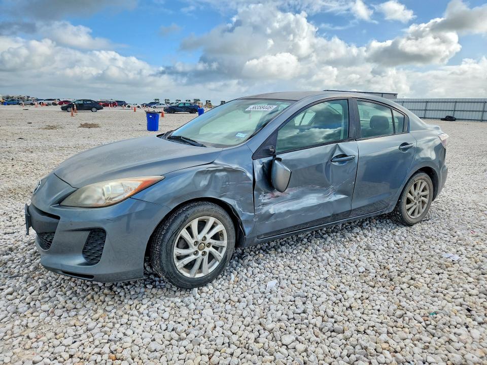 2012 Mazda 3 VIN JM1BL1VF4C1500938 COPART salvage auction — SIDE, Tx - Salvage Vehicle Title, sold $625 on 2026-07-09 (photo 1)